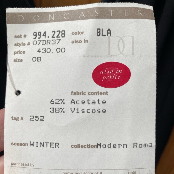 New Black Doncaster Sleeveless Dress Size 8 - Picture 4 of 5